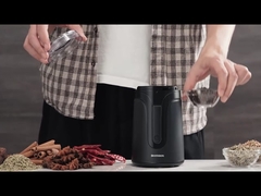 ماكينة صنع الإسبريسو الأوتوماتيكية الصغيرة سعة 40 جرام، مطحنة قهوة صغيرة باللون الأسود غير اللامع