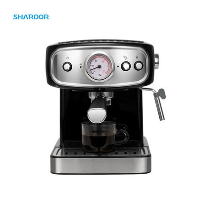 1.25L بطارية قابلة للإزالة تعمل بالطاقة آلة القهوة مقياس الضغط آلة frother الحليب باخرة