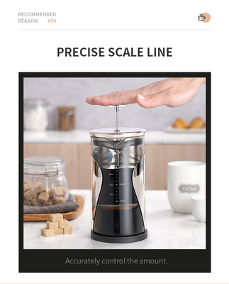 BPA Free 34oz French Press 4 Layer Filter 1000ML Stainless Steel