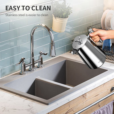 34OZ مزدوج الجدار معزول بالضغط الفرنسي صانع القهوة النمط الكلاسيكي SS304